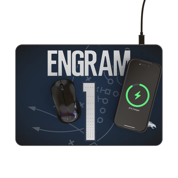 Evan Engram Denver Broncos 1 Game Tactic 15-Watt Wireless Charger and Mouse Pad Lifestyle.Jpg
