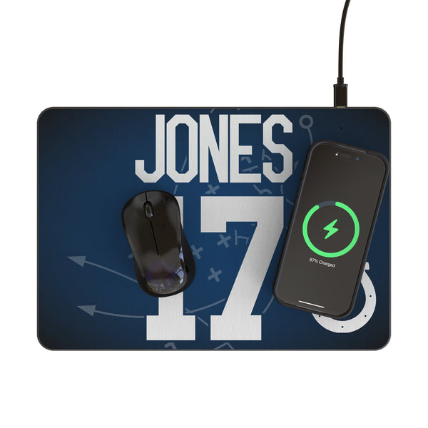 Daniel Jones Indianapolis Colts 17 Game Tactic 15-Watt Wireless Charger and Mouse Pad Lifestyle.Jpg
