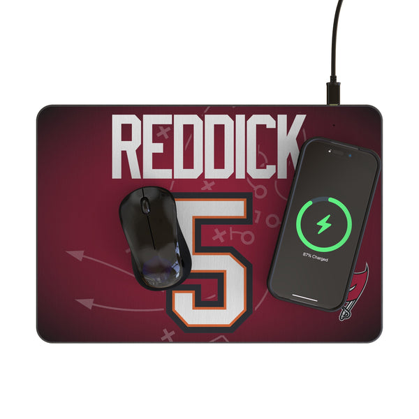 Haason Reddick Tampa Bay Buccaneers 5 Game Tactic 15-Watt Wireless Charger and Mouse Pad Lifestyle.Jpg