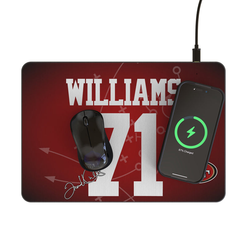 Trent Williams San Francisco 49ers 71 Game Tactic 15-Watt Wireless Charger and Mouse Pad Lifestyle.Jpg