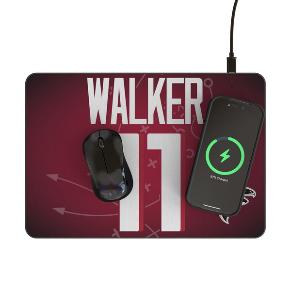 Jalon Walker Atlanta Falcons 11 Game Tactic 15-Watt Wireless Charger and Mouse Pad Lifestyle.Jpg
