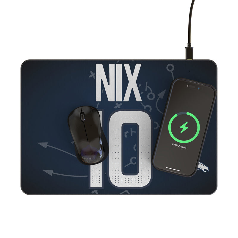 Bo Nix Denver Broncos 10 Game Tactic 15-Watt Wireless Charger and Mouse Pad Lifestyle.Jpg
