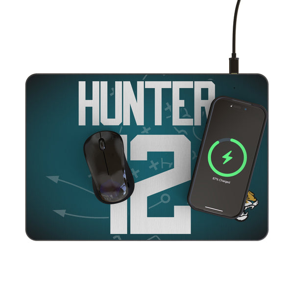 Travis Hunter Jacksonville Jaguars 12 Game Tactic 15-Watt Wireless Charger and Mouse Pad Lifestyle.Jpg