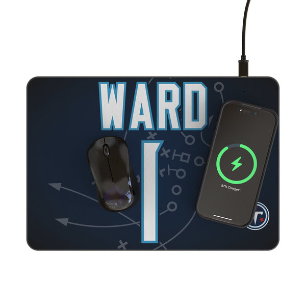 Cameron Ward Tennessee Titans 1 Game Tactic 15-Watt Wireless Charger and Mouse Pad Lifestyle.Jpg