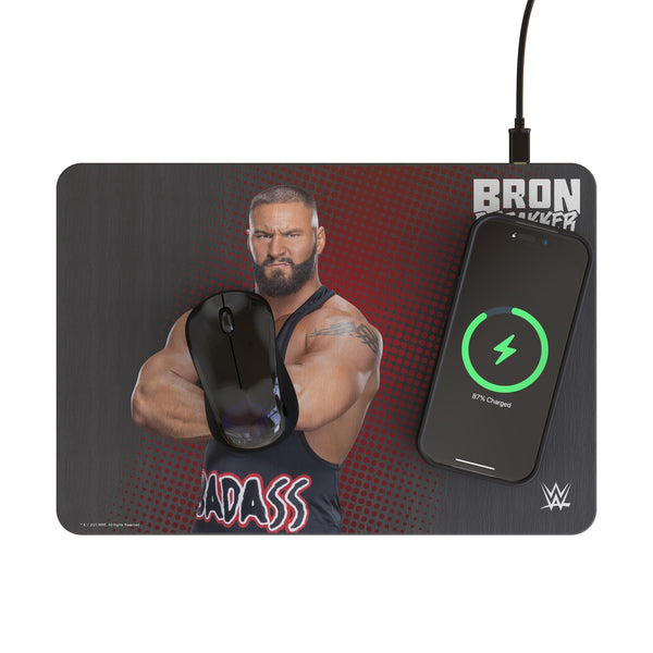 Bron Breakker Superstar 15-Watt Wireless Charger and Mouse Pad Lifestyle.Jpg