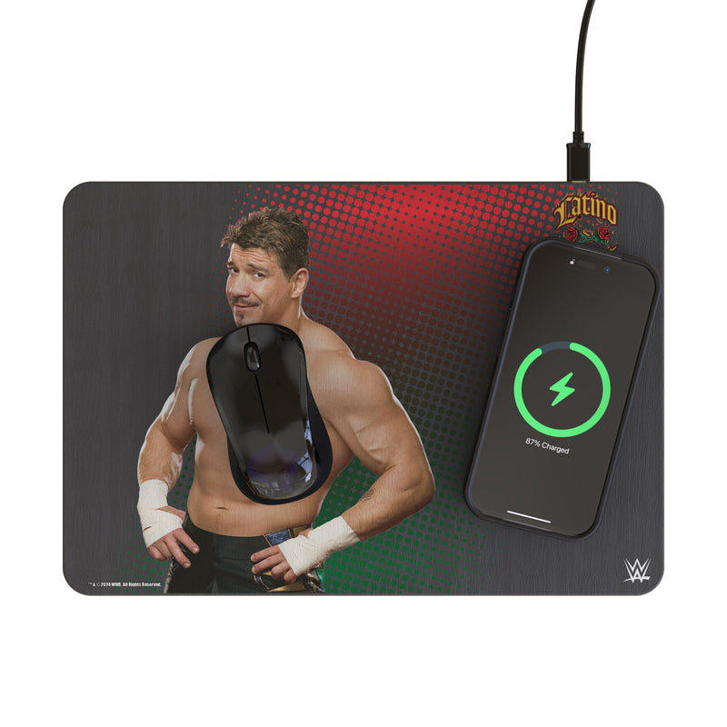 Eddie Guerrero Superstar 15-Watt Wireless Charger and Mouse Pad Lifestyle.Jpg