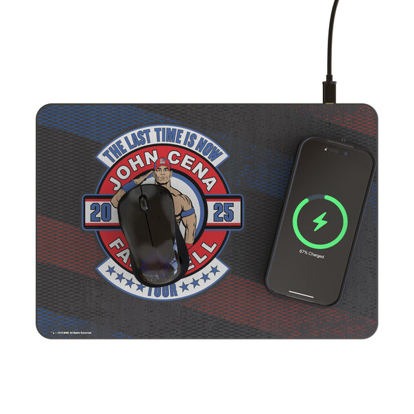 John Cena Farewell Tour Steel 15-Watt Wireless Charger and Mouse Pad Lifestyle.Jpg