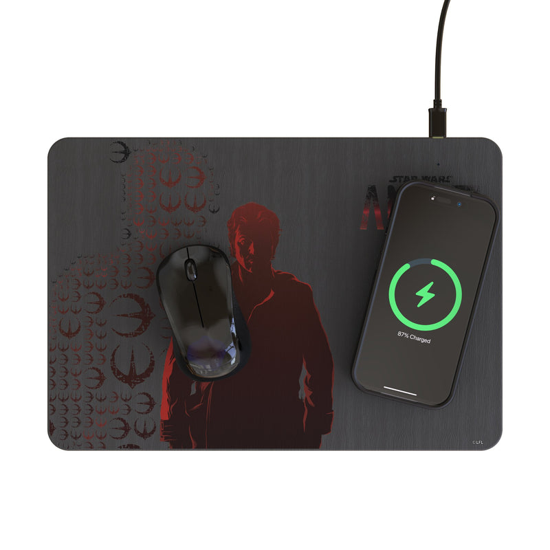 Star Wars Andor Quadratic 15-Watt Wireless Charger and Mouse Pad Lifestyle.Jpg