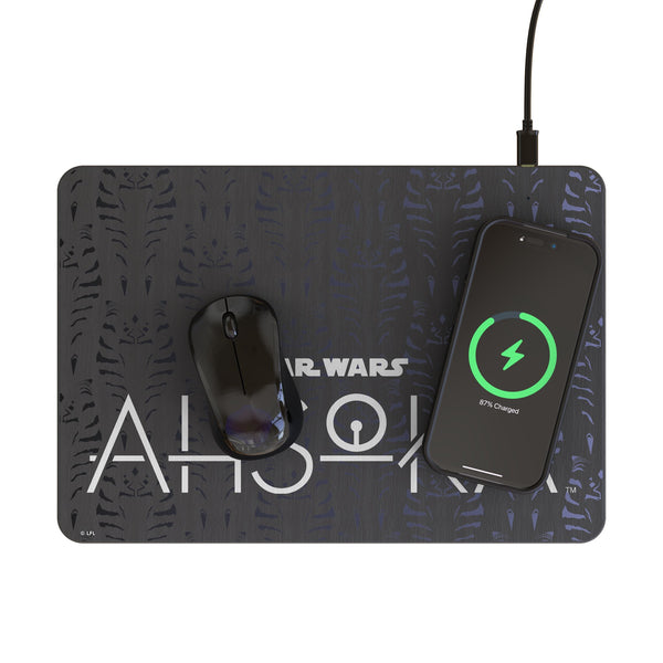 Star Wars Ahsoka BaseZero 15-Watt Wireless Charger and Mouse Pad Lifestyle.Jpg
