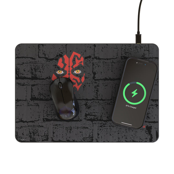 Star Wars Darth Maul Iconic 15-Watt Wireless Charger and Mouse Pad Lifestyle.Jpg