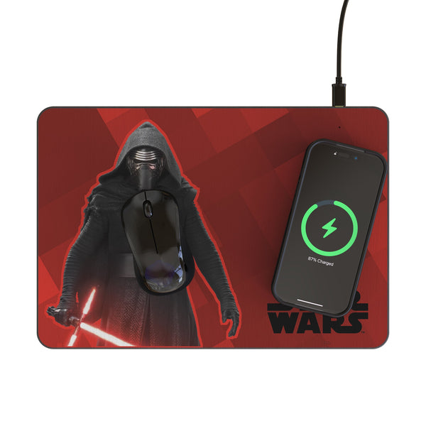 Star Wars Kylo Ren Color Block 15-Watt Wireless Charger and Mouse Pad Lifestyle.Jpg