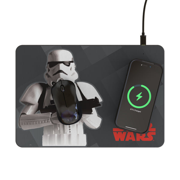 Star Wars Stormtrooper Color Block 15-Watt Wireless Charger and Mouse Pad Lifestyle.Jpg