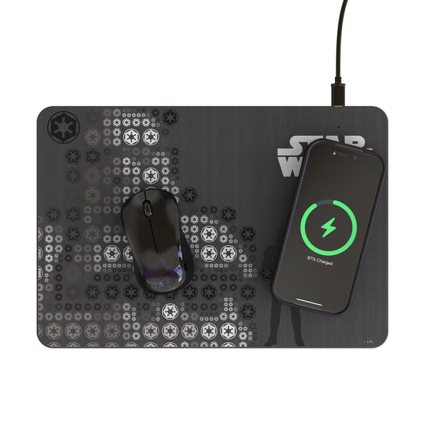 Star Wars Stormtrooper Quadratic 15-Watt Wireless Charger and Mouse Pad Lifestyle.Jpg