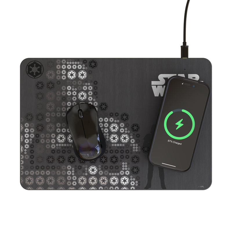 Star Wars Stormtrooper Quadratic 15-Watt Wireless Charger and Mouse Pad Lifestyle.Jpg