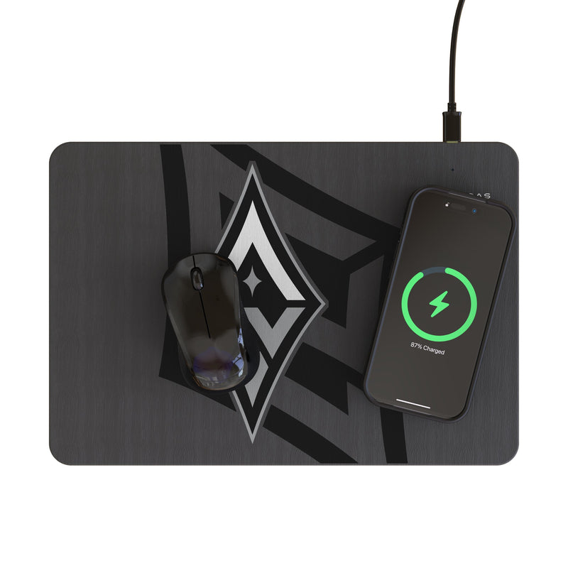 Las Vegas Aces Monocolor Tilt 15-Watt Wireless Charger and Mouse Pad Lifestyle.Jpg