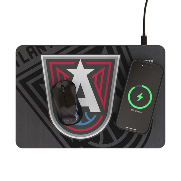 Atlanta Dream Monocolor Tilt 15-Watt Wireless Charger and Mouse Pad Lifestyle.Jpg