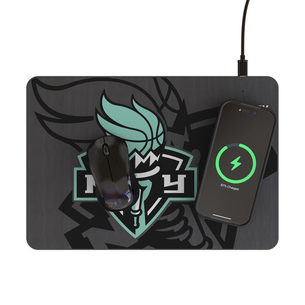 New York Liberty Monocolor Tilt 15-Watt Wireless Charger and Mouse Pad Lifestyle.Jpg