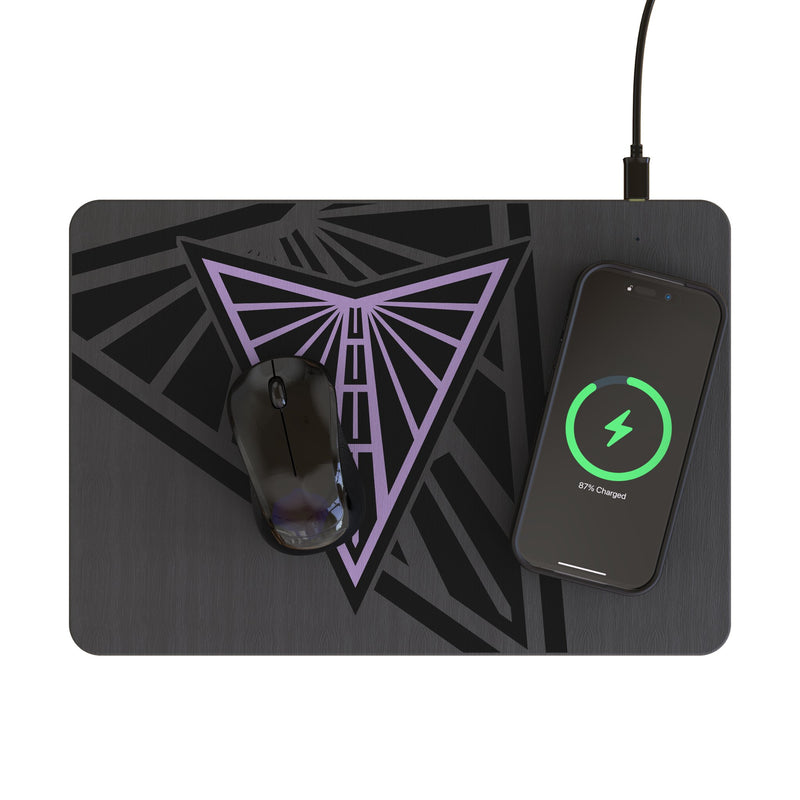 Golden State Valkyries Personalized Tilt 15-Watt Wireless Charger and Mouse Pad Lifestyle.Jpg