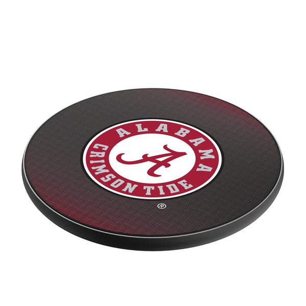 University of Alabama Crimson Tide Linen 15-Watt Wireless Charger Iso.Jpg