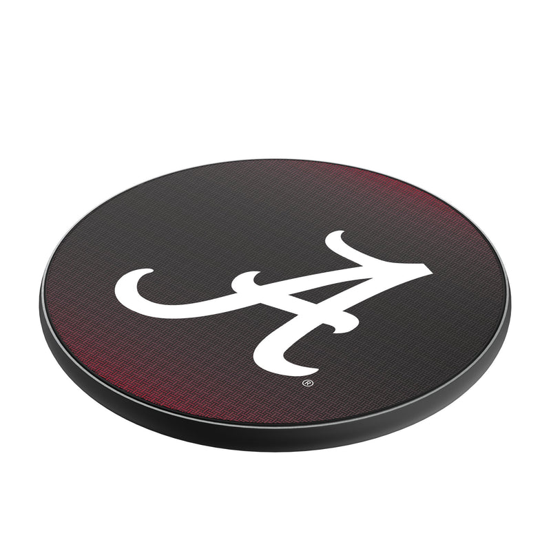 University of Alabama Crimson Tide Script A Linen 15-Watt Wireless Charger Iso.Jpg