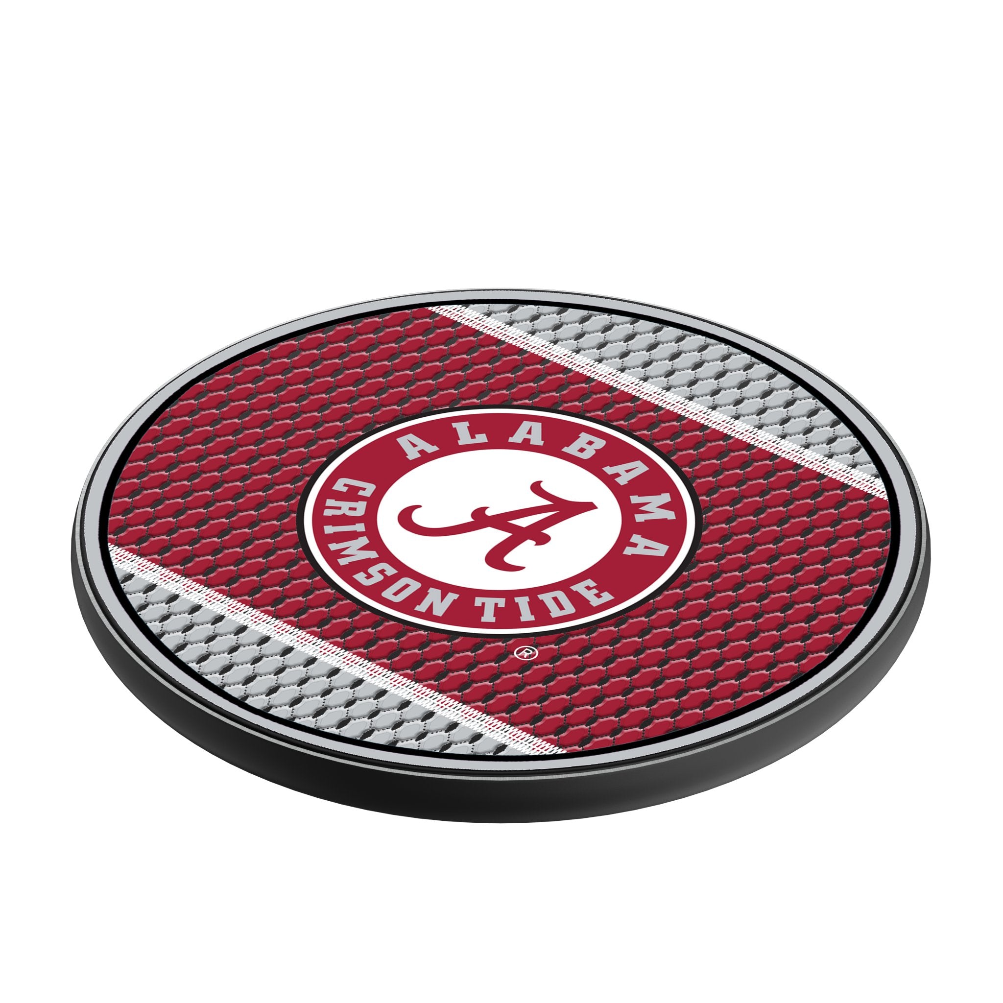University of Alabama Crimson Tide Mesh 15-Watt Wireless Charger Iso.Jpg