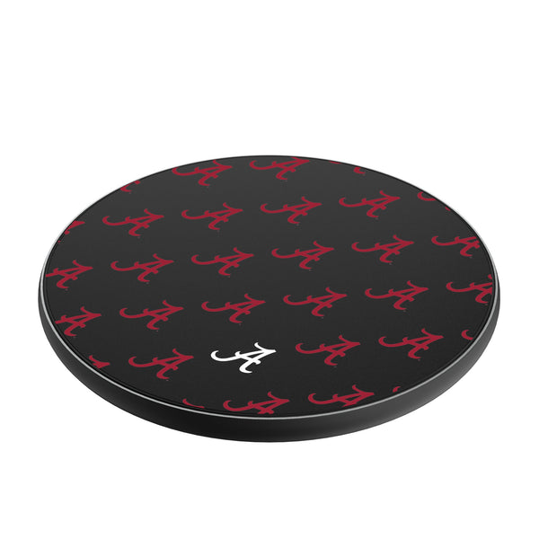 University of Alabama Crimson Tide Script A Fashion Pattern 15-Watt Wireless Charger Iso.Jpg