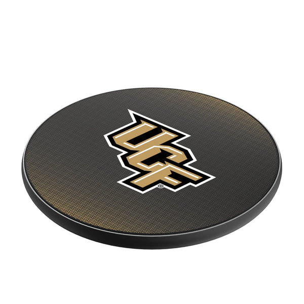 University of Central Florida Golden Knights Linen 15-Watt Wireless Charger Iso.Jpg