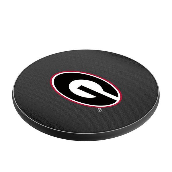 University of Georgia Bulldogs Linen 15-Watt Wireless Charger Iso.Jpg