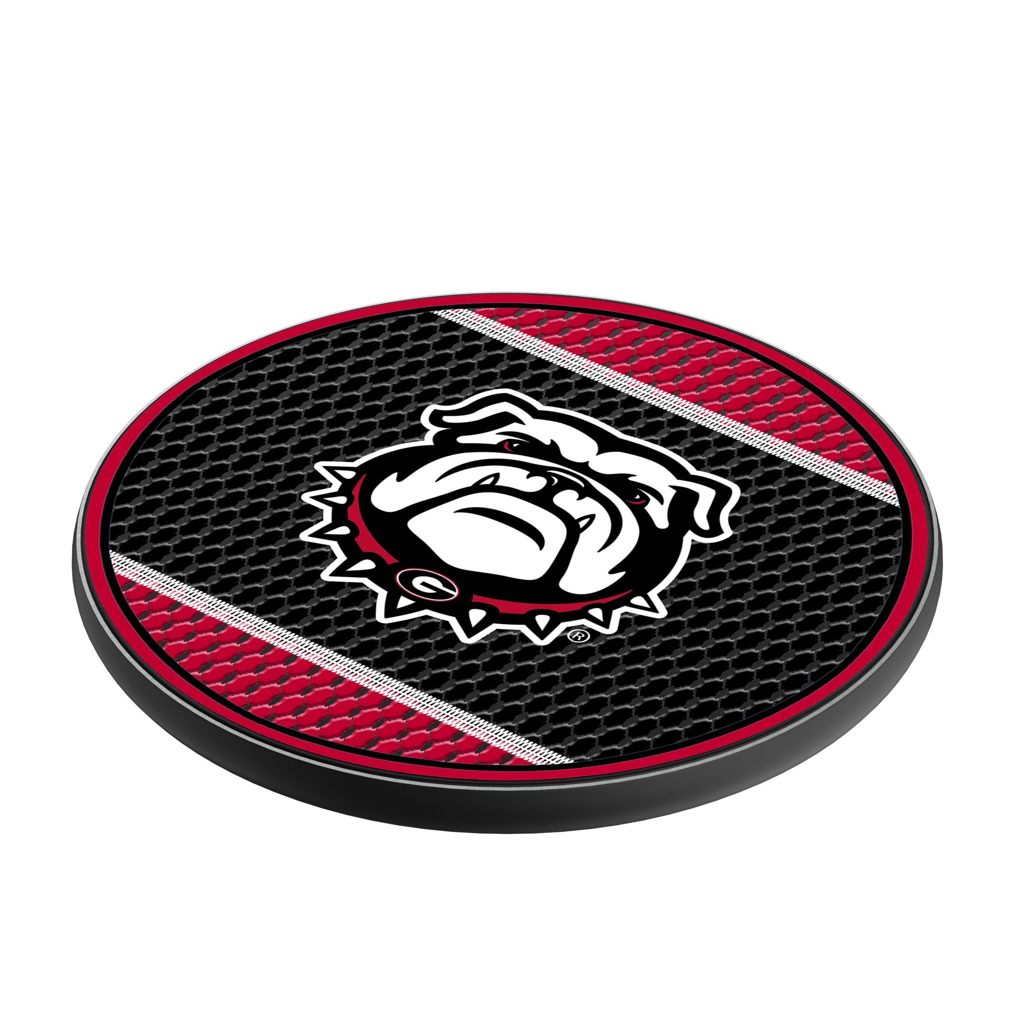 University of Georgia Bulldogs Uga Mesh 15-Watt Wireless Charger Iso.Jpg