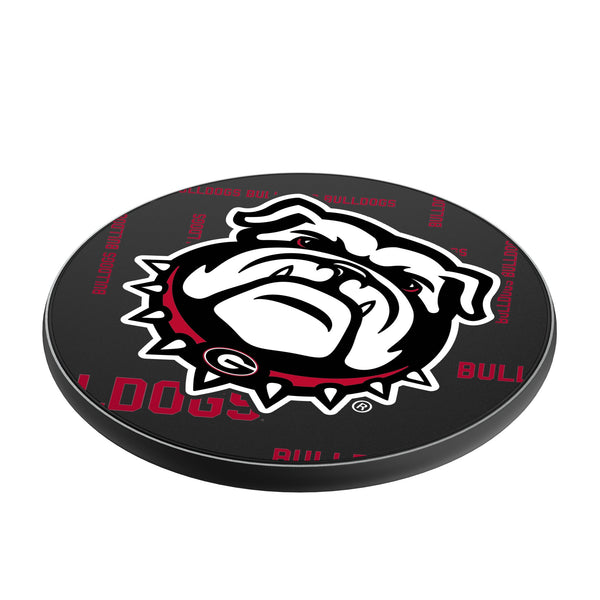 University of Georgia Bulldogs Uga Quadtile 15-Watt Wireless Charger Iso.Jpg