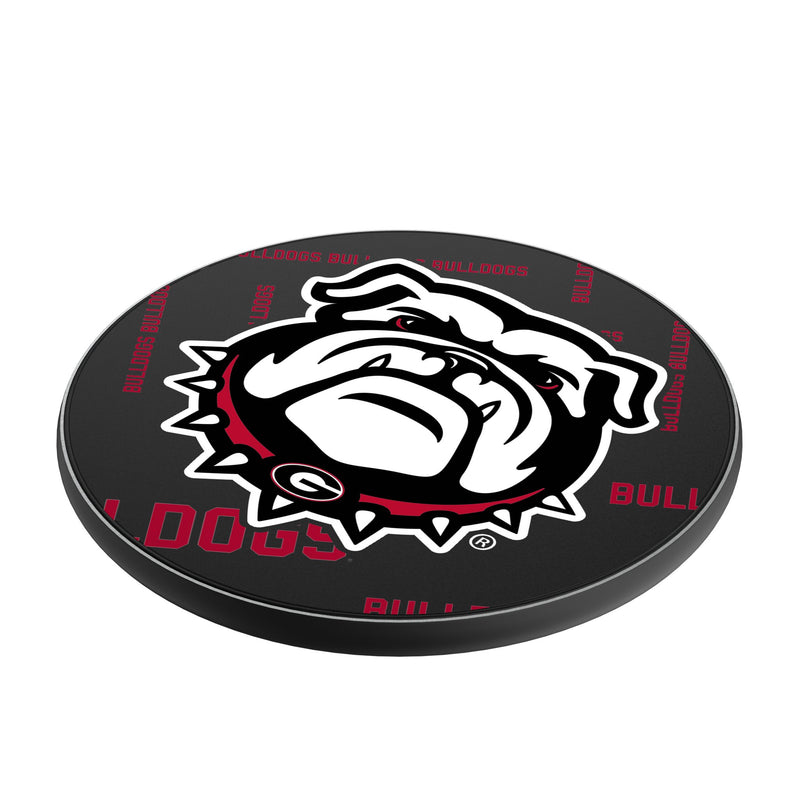 University of Georgia Bulldogs Uga Quadtile 15-Watt Wireless Charger Iso.Jpg