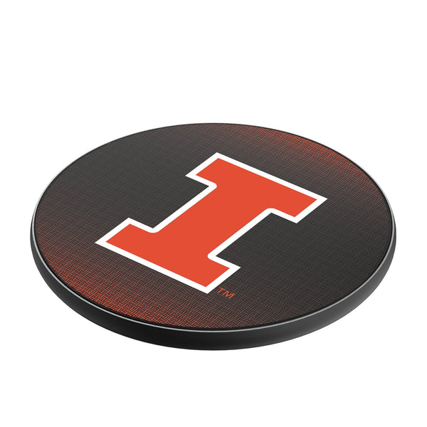 University of Illinois Fighting Illini Linen 15-Watt Wireless Charger Iso.Jpg