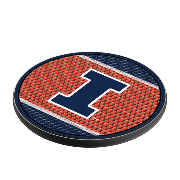 University of Illinois Fighting Illini Mesh 15-Watt Wireless Charger Iso.Jpg