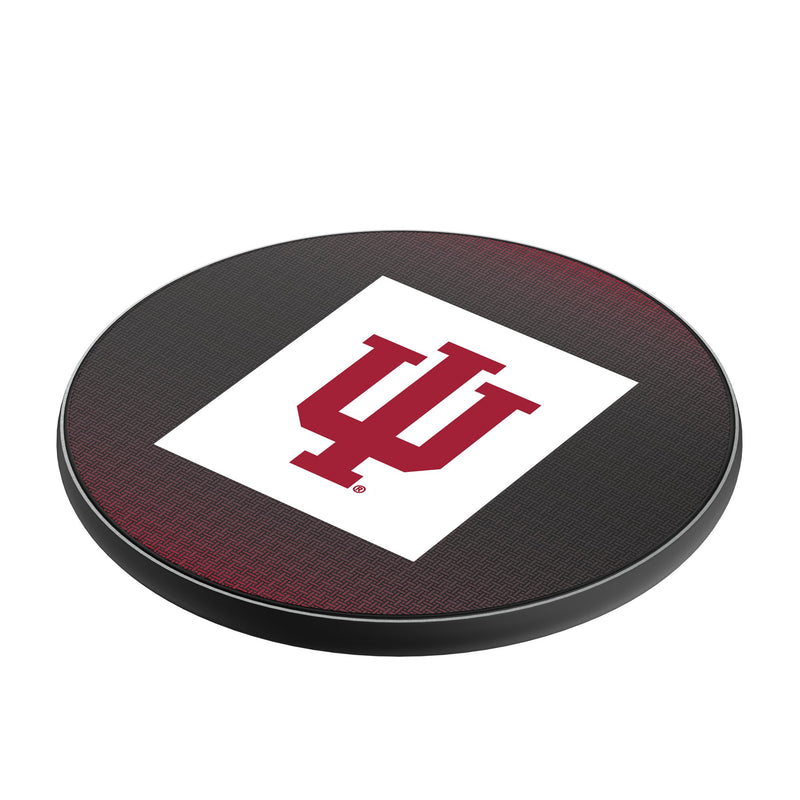 Indiana University Hoosiers Linen 15-Watt Wireless Charger Iso.Jpg
