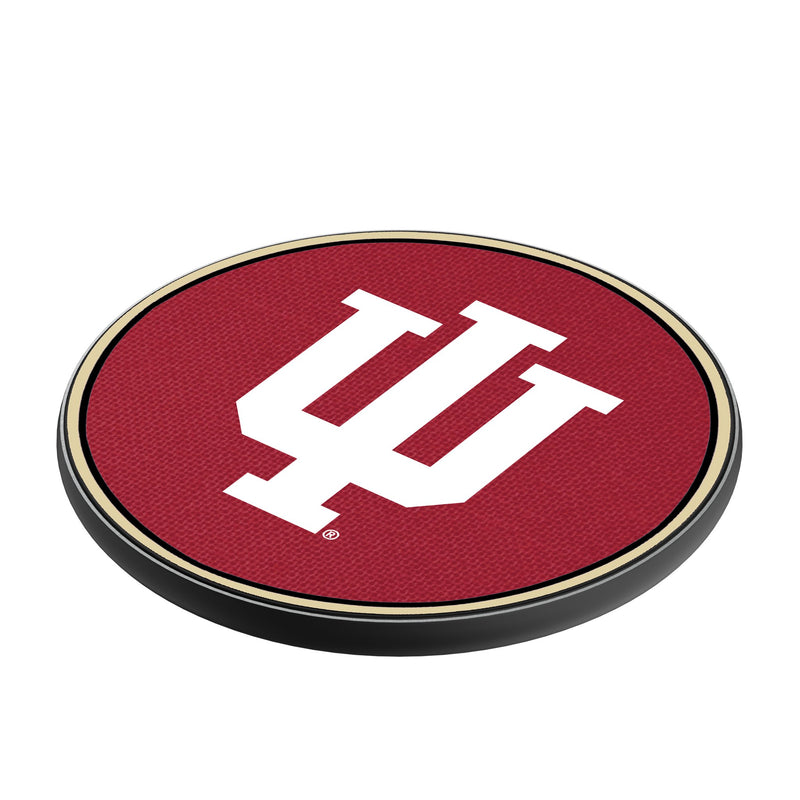 Indiana University Hoosiers Solid 15-Watt Wireless Charger Iso.Jpg