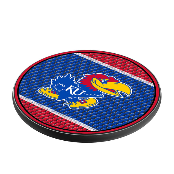 University of Kansas Jayhawks Mesh 15-Watt Wireless Charger Iso.Jpg