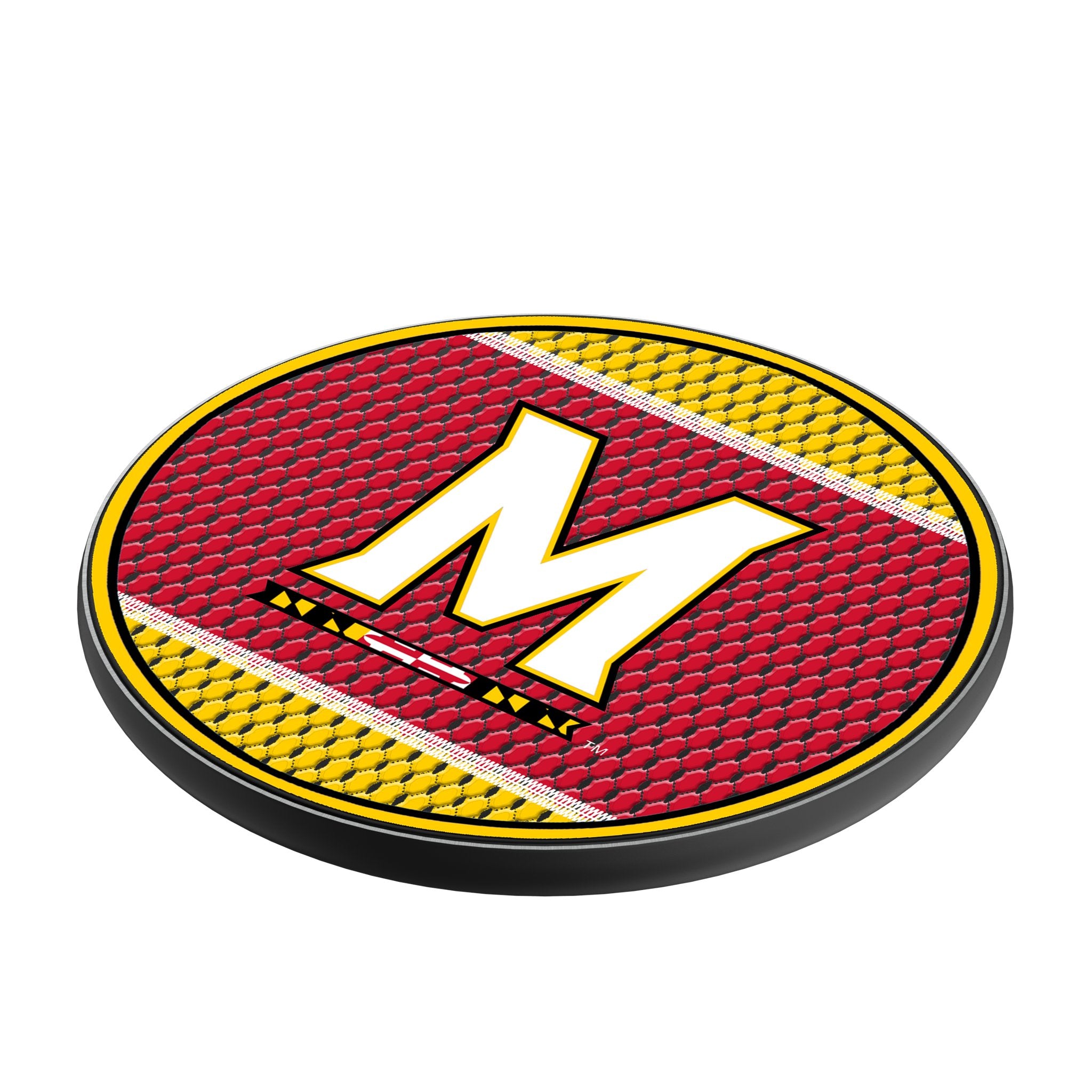 University of Maryland Terrapins Mesh 15-Watt Wireless Charger Iso.Jpg