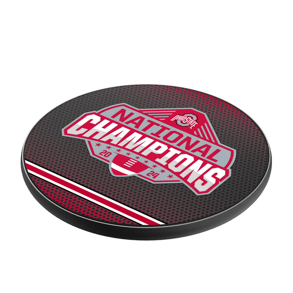 Ohio State University Buckeyes 2024 College Football Playoff National Champion 15-Watt Wireless Charger Iso.Jpg