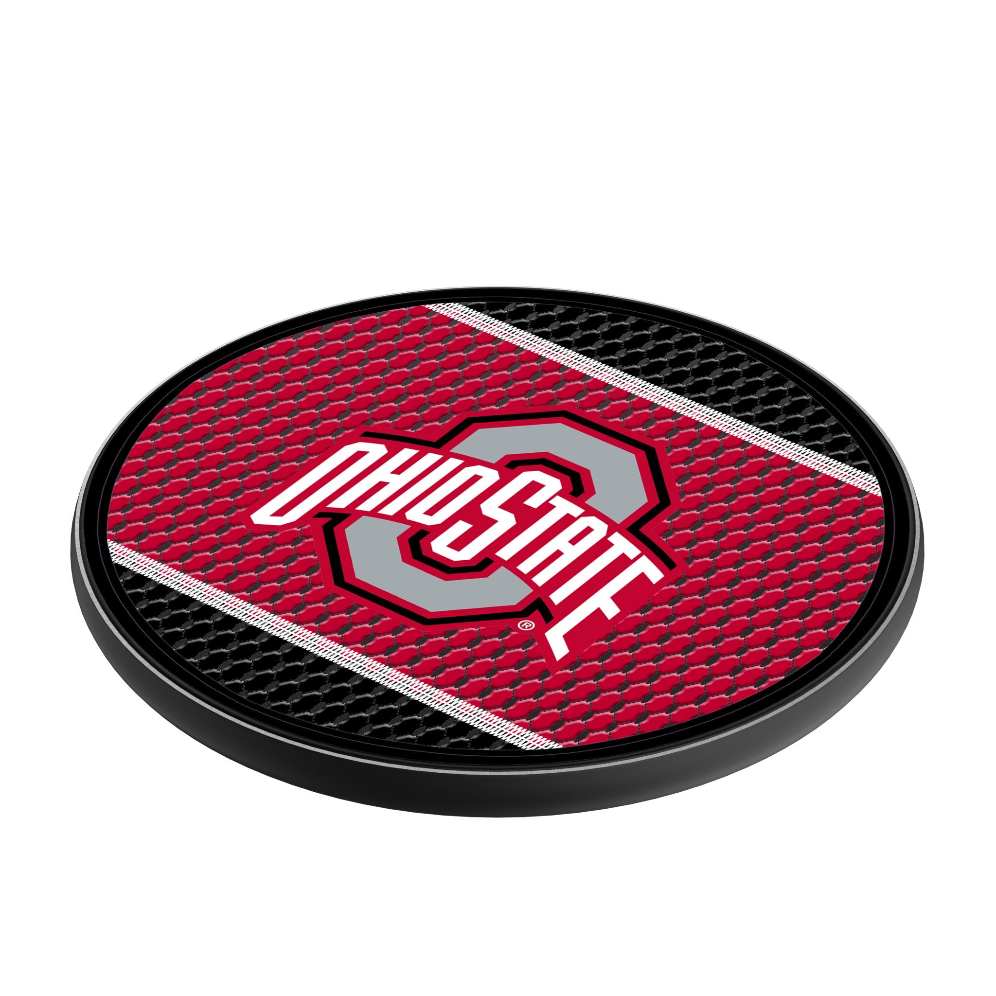 Ohio State University Buckeyes Mesh 15-Watt Wireless Charger Iso.Jpg