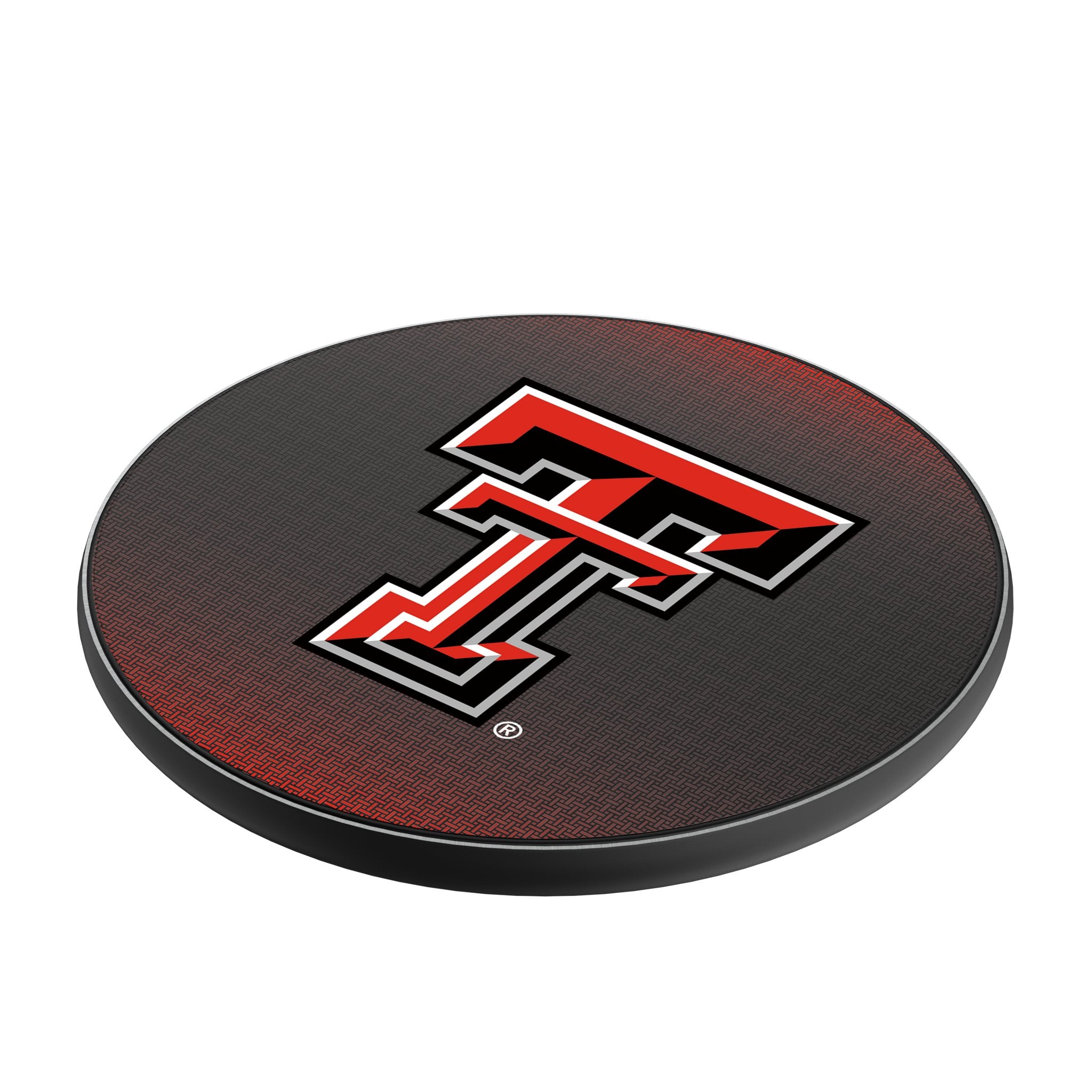 Texas Tech Red Raiders Linen 15-Watt Wireless Charger Iso.Jpg