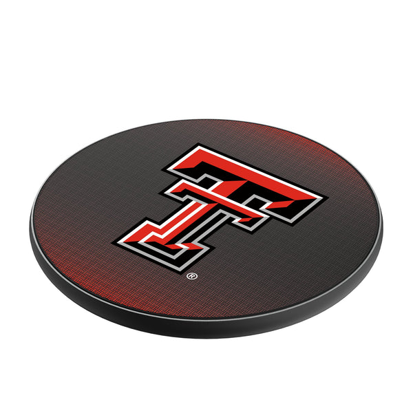Texas Tech Red Raiders Linen 15-Watt Wireless Charger Iso.Jpg