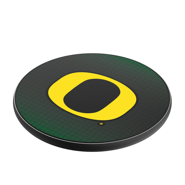 University of Oregon Ducks Linen 15-Watt Wireless Charger Iso.Jpg