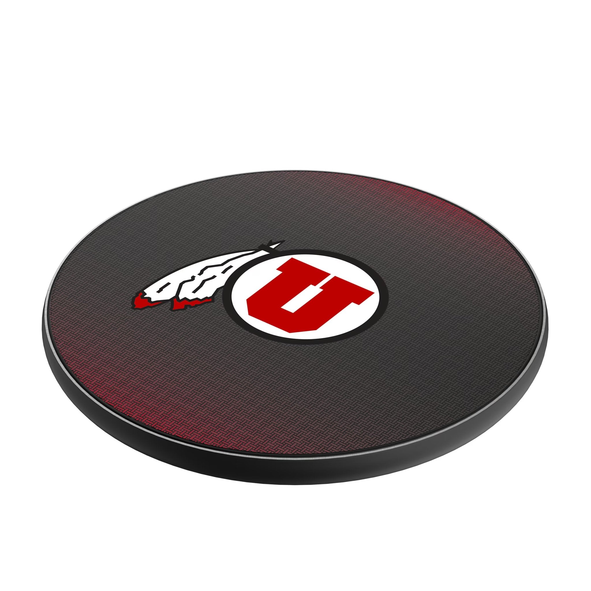 University of Utah Utes Linen 15-Watt Wireless Charger Iso.Jpg