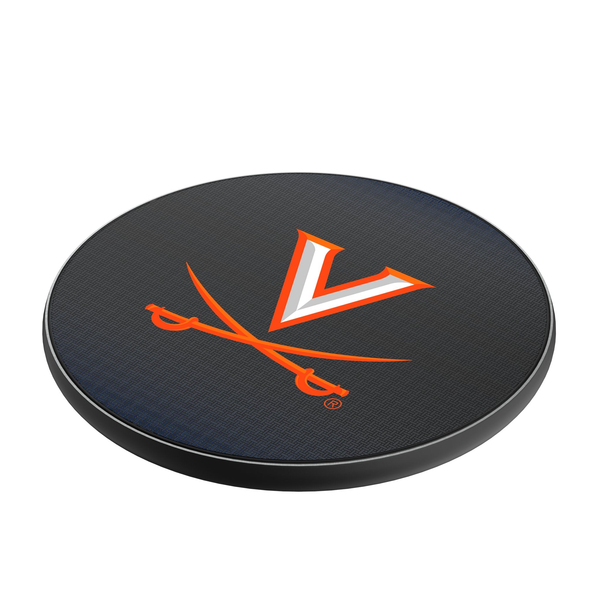 University of Virginia Cavaliers Linen 15-Watt Wireless Charger Iso.Jpg