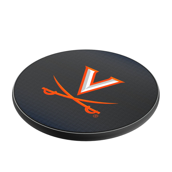 University of Virginia Cavaliers Linen 15-Watt Wireless Charger Iso.Jpg
