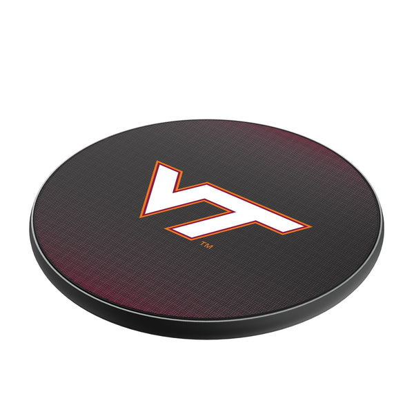 Virginia Tech Hokies Linen 15-Watt Wireless Charger Iso.Jpg