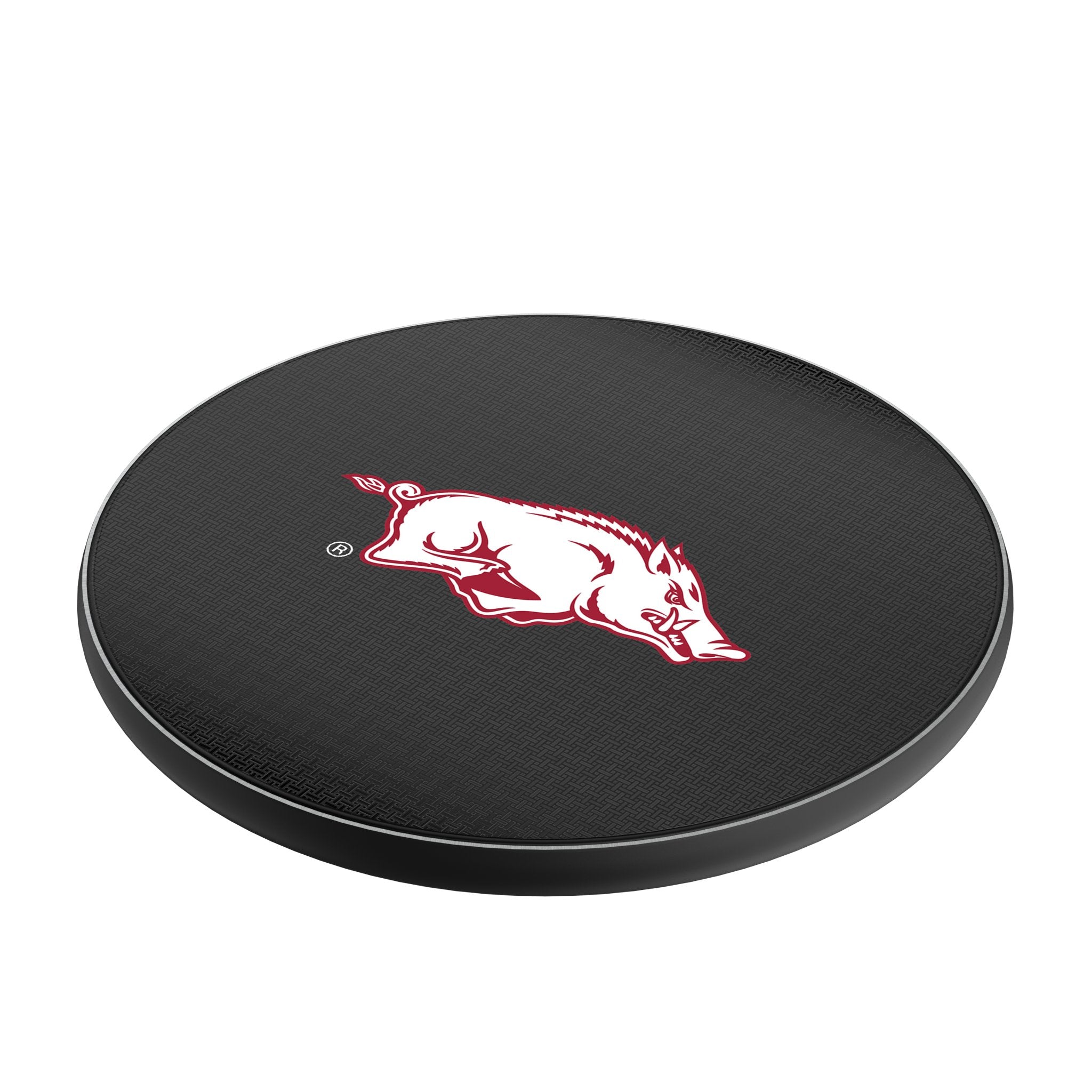 University of Arkansas Fayetteville Razorbacks Linen 15-Watt Wireless Charger Iso.Jpg