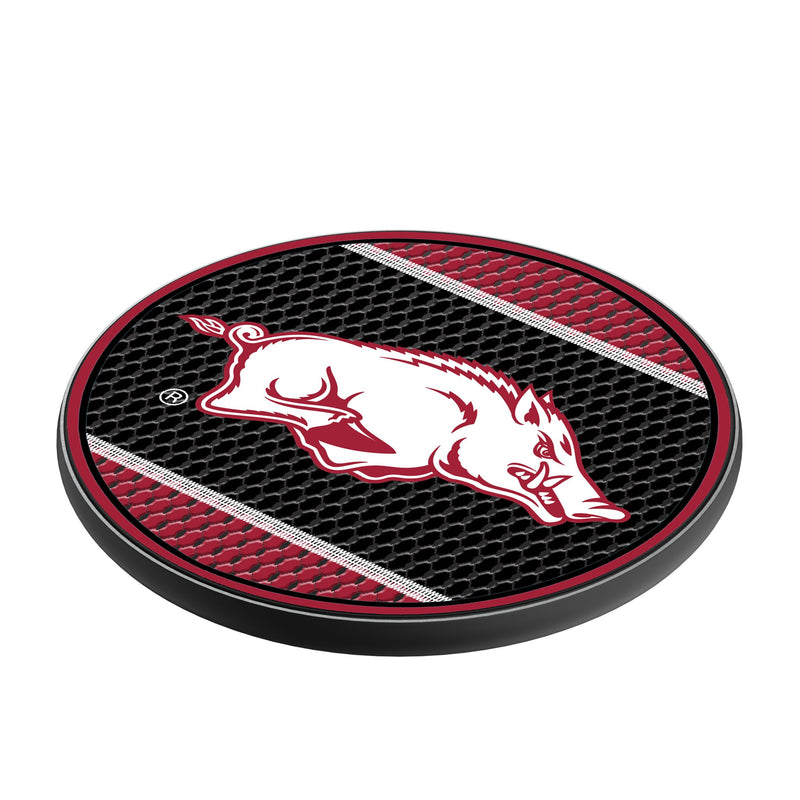 University of Arkansas Fayetteville Razorbacks Mesh 15-Watt Wireless Charger Iso.Jpg