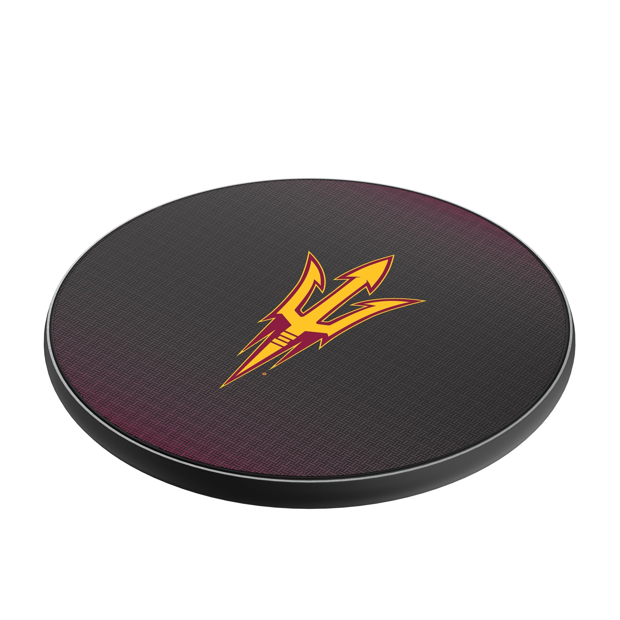 Arizona State University Sun Devils Linen 15-Watt Wireless Charger Iso.Jpg