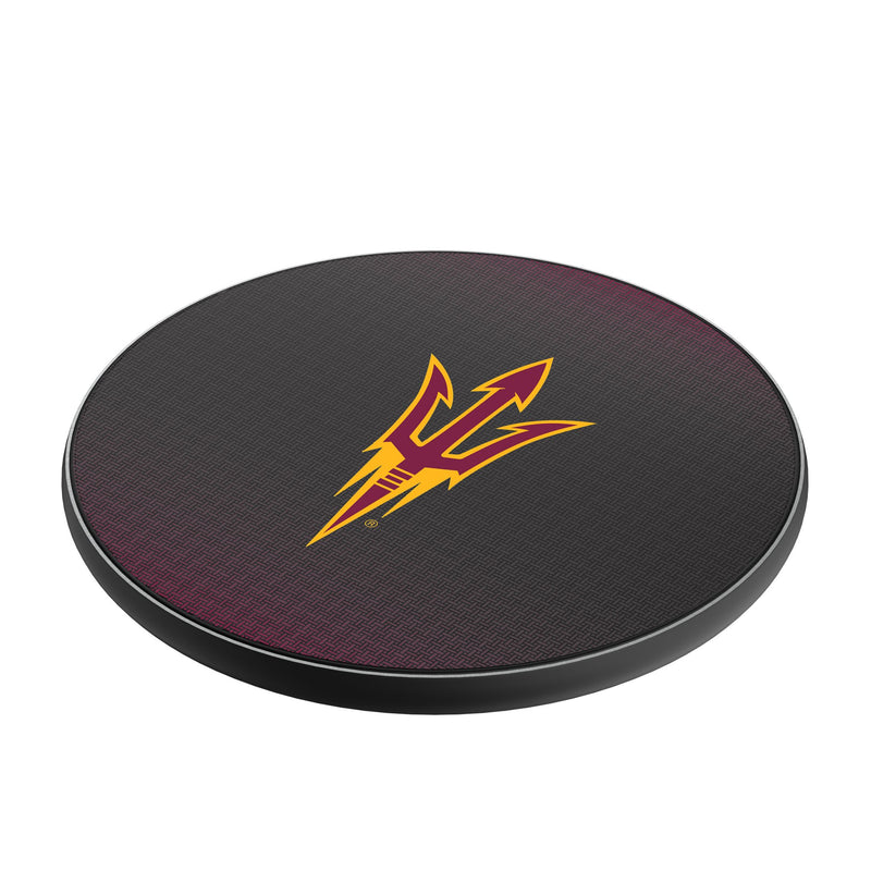 Arizona State University Sun Devils Linen 15-Watt Wireless Charger Iso.Jpg